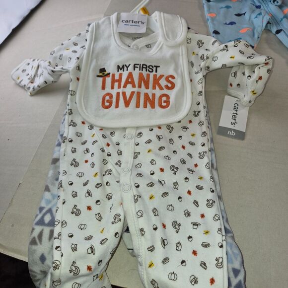 6 Newborn Sleeper's Different Brand's and Multi-Color's,all Long Sleeve. - Picture 8 of 12